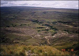 Desde la cima del cerro Blanco, vista del parque de RAMA.