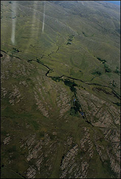 Vista area. El ro Grande.