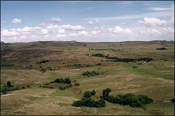 Una vista del valle en primavera.