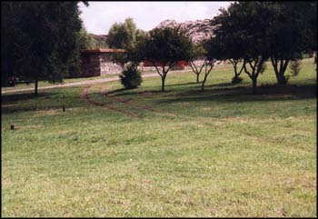 Vista del casco desde el interior del parque.